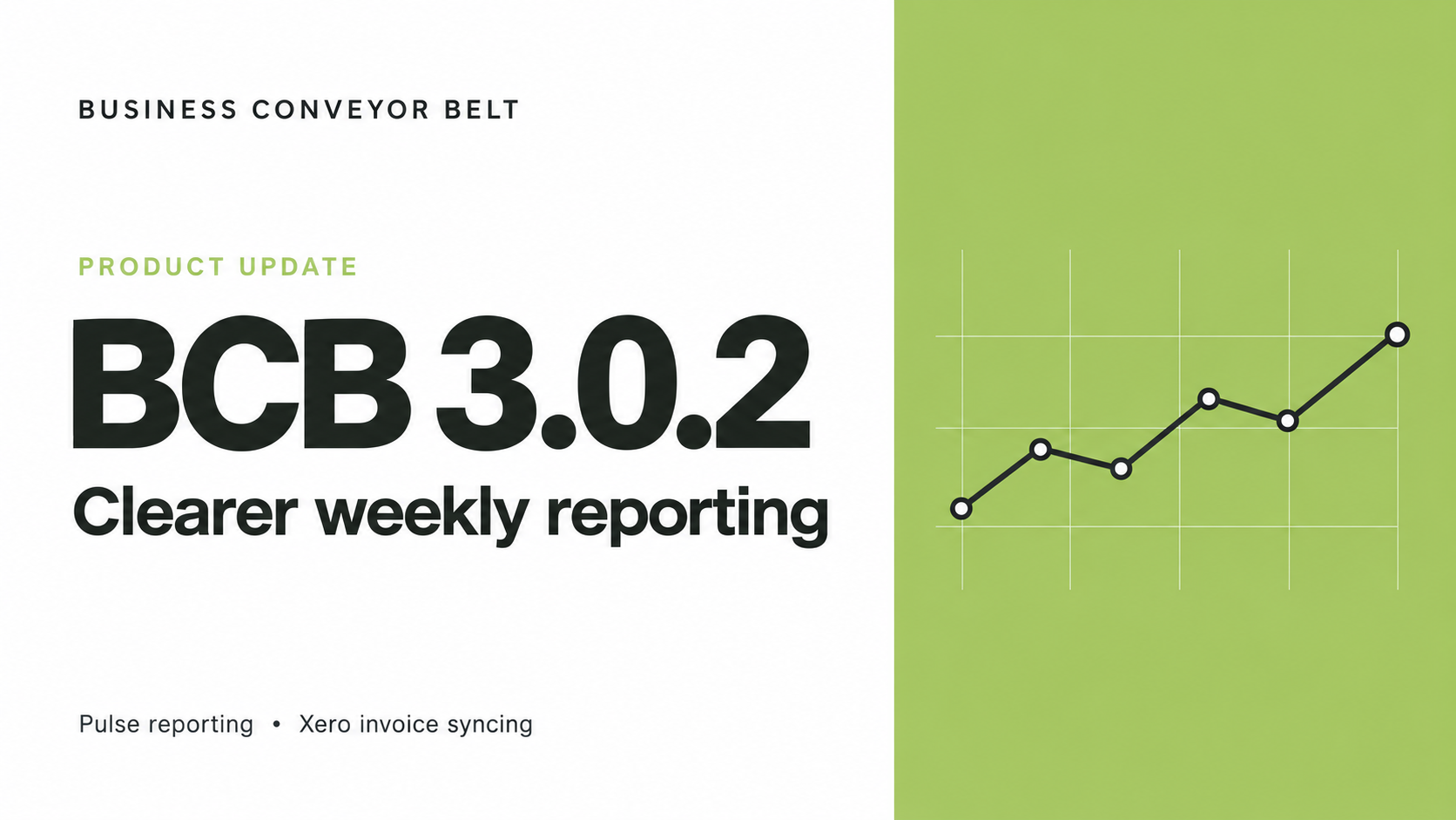 Business Conveyor Belt 3.0.2: Clearer weekly reporting